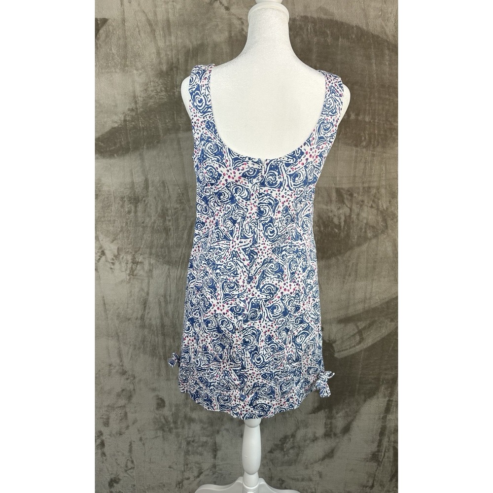 Lilly Pulitzer Womens Delia Starfish Print Blue Pink Shift Dress Size 4 - Picture 6 of 13
